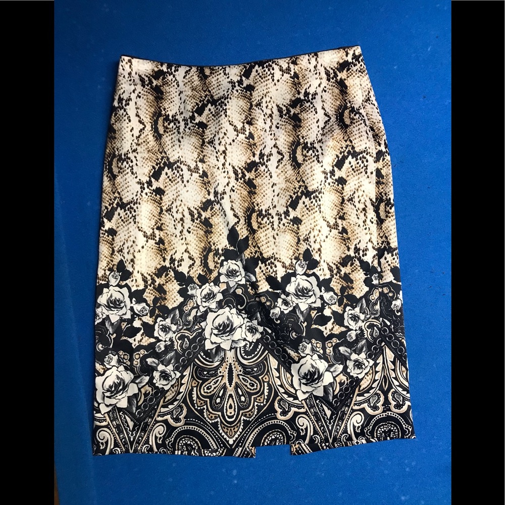 WHBM python floral skirt size 4